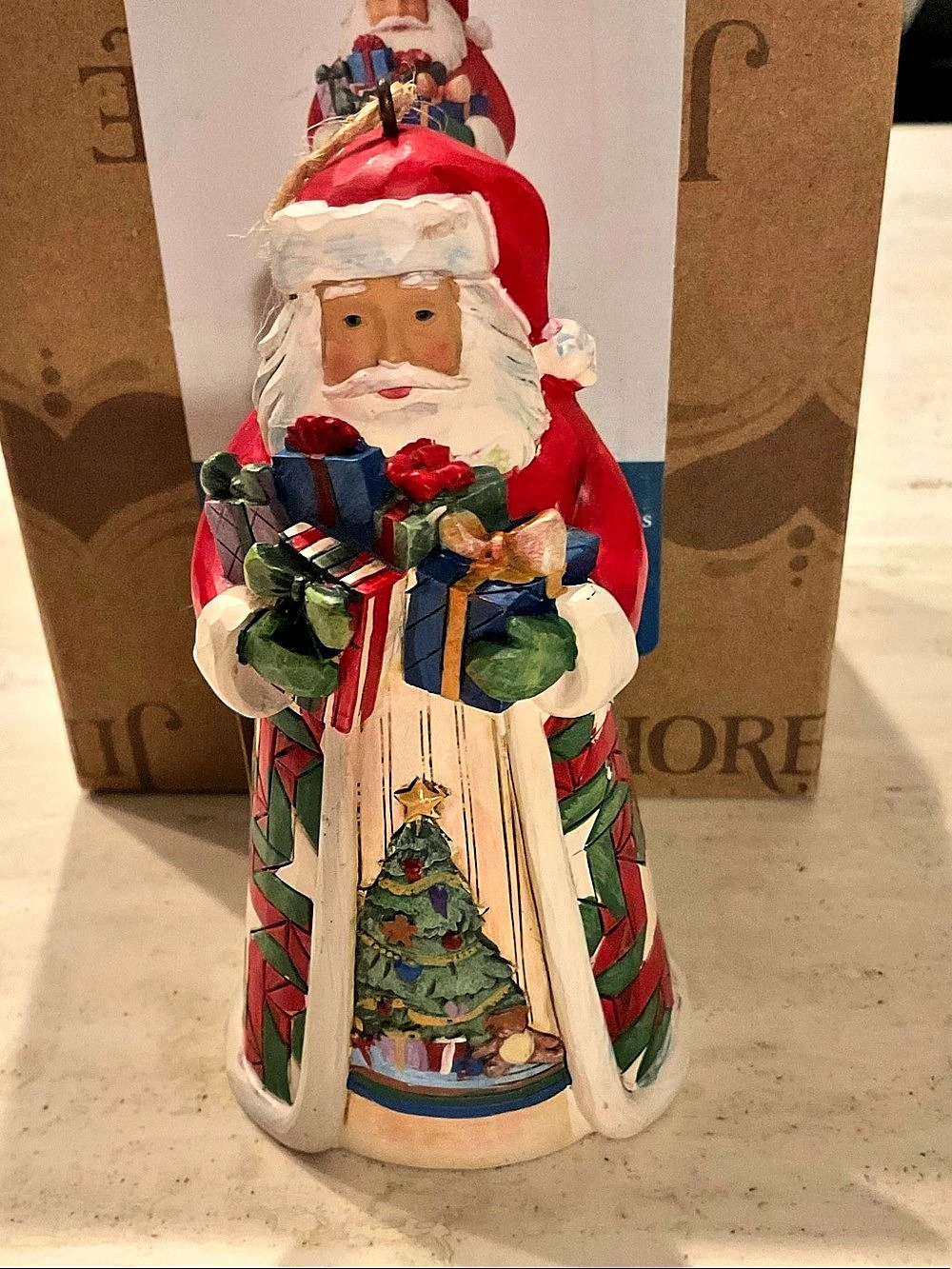 Jim Shore Santa Arms Full of Gifts Christmas Ornament in Box Heartwood Creek